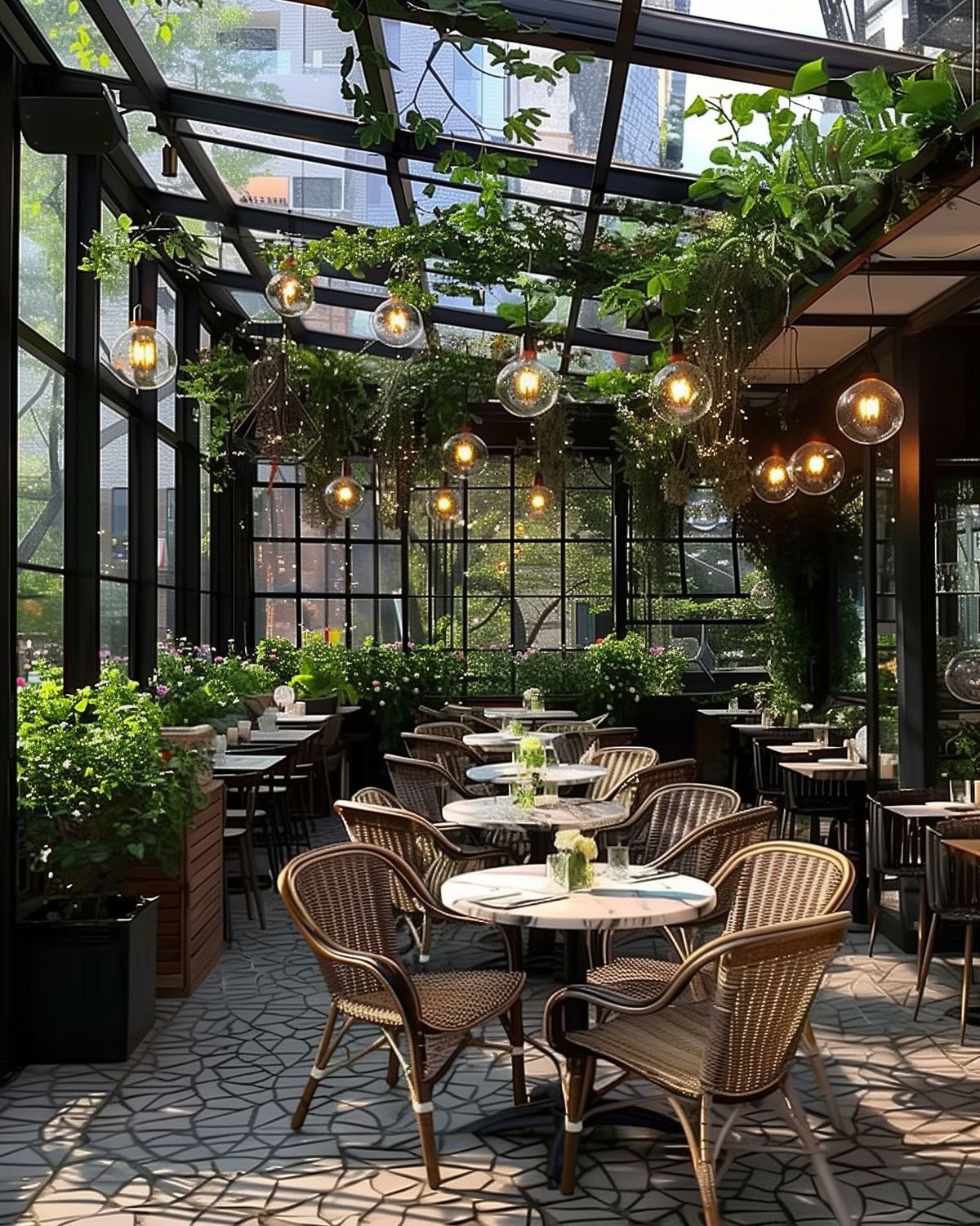 Authentic Outdoor Terrace Dining